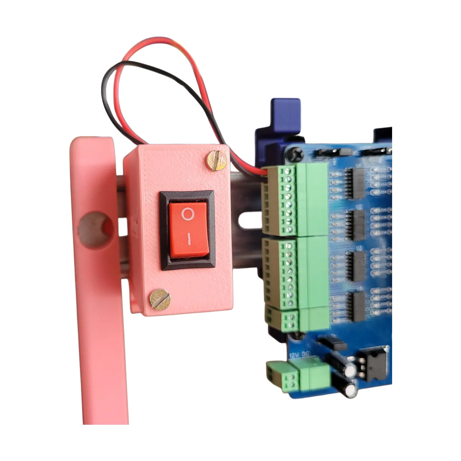 DIN Rail Snap-On Switch Housing 35mm Din Rail - 3D Printed image 1